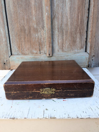 Oud houten opbergdoosje - Afbeelding 2