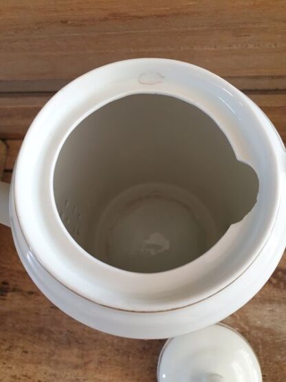 Wit porseleinen vintage koffiekan - Afbeelding 3