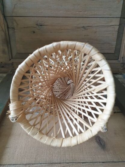 Rotan pauwenstoel vintage - Afbeelding 4