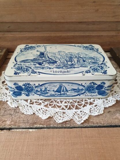 Blik Verkade blauw wit