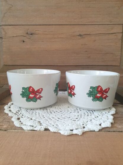 Vintage bloempotjes kerst