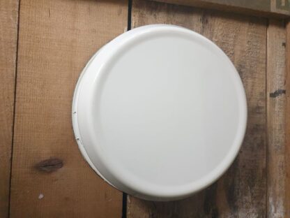 Vintage emaille schalen wit met bruine bies - Afbeelding 4