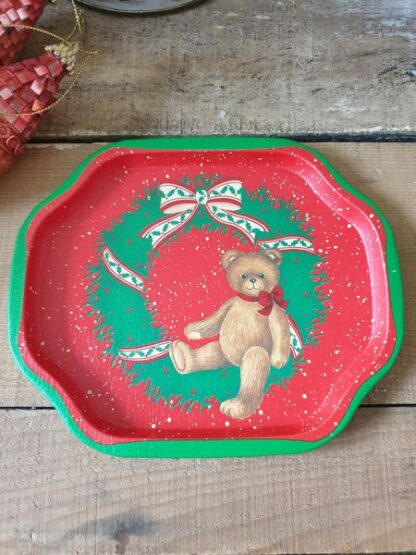 Vintage dienblaadje kerst