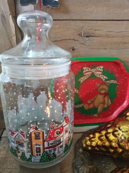 Vintage voorraadpot kerst