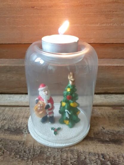 Vintage theelichthouder kerst