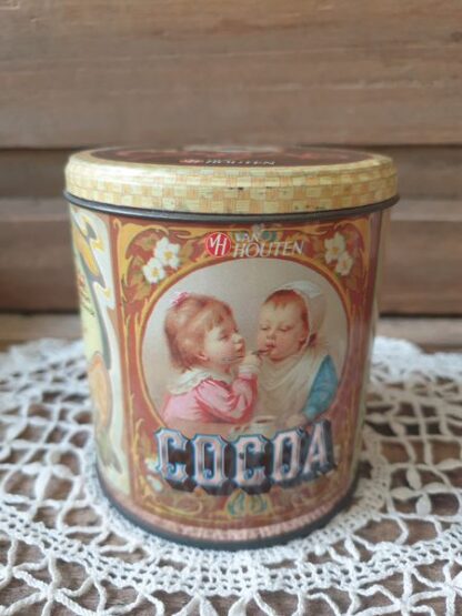Vintage blikje cacao Van Houten