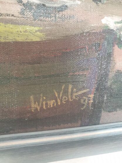 Schilderij "café" van Wim Velt - Afbeelding 2