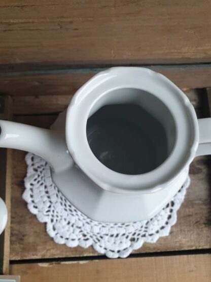 Brocante witte koffiepot Waldsassen - Afbeelding 2