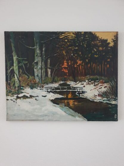 Olieverfschilderij winterlandschap