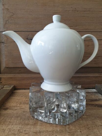 Vintage witte theepot