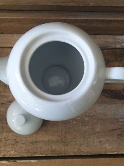 Vintage witte theepot - Afbeelding 2