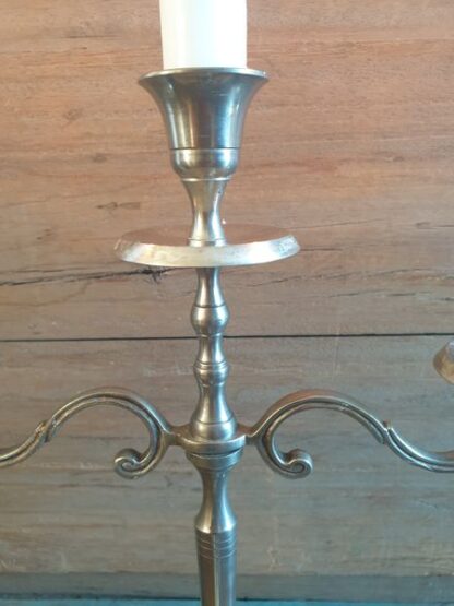 Vintage verzilverde kandelaar - Afbeelding 3