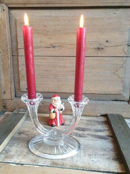 Vintage glazen kandelaar - Afbeelding 2