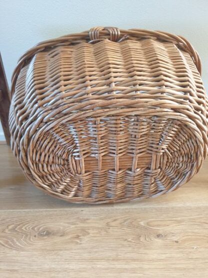 Vintage rieten mand met hengsel - Afbeelding 2