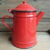 Vintage emaille ketel rood