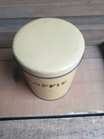 Oud geel blik koffie - Afbeelding 2