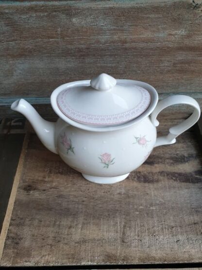 Brocante theepot roosjes Cambridge - Afbeelding 2
