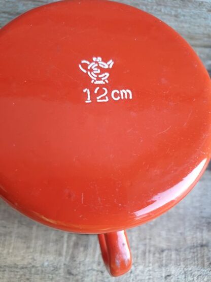 Rood emaille maatbeker inhoud 1 liter - Afbeelding 3