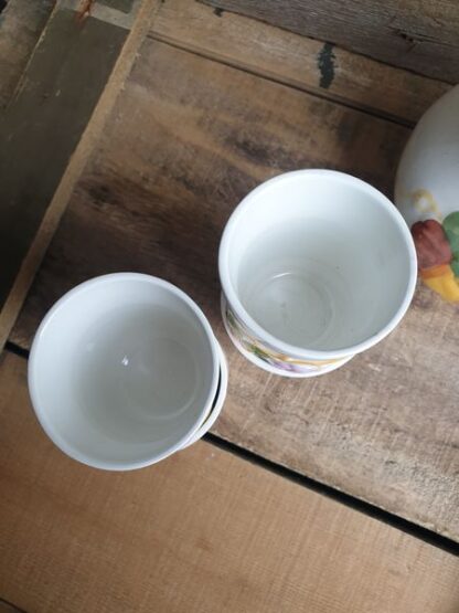 Vintage kan en kopjes keramiek druiven - Afbeelding 5