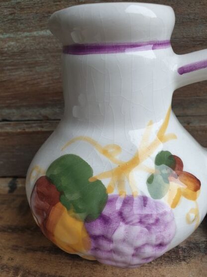 Vintage kan en kopjes keramiek druiven - Afbeelding 7