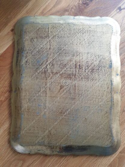 Vintage Florentijns dienblad blauw - Afbeelding 2