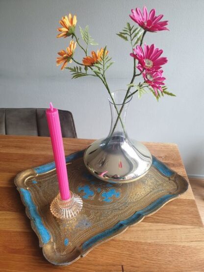 Vintage Florentijns dienblad blauw