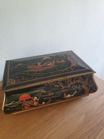 Groot vintage rechthoekig Japans blik