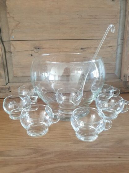 Vintage glazen bowlset