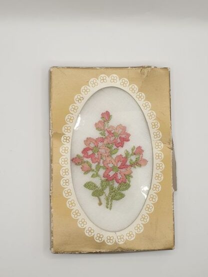 Vintage brocante geborduurd zakdoekje - Afbeelding 2