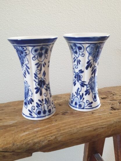 Vintage Delftsblauwe vaasjes