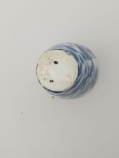 Klein vintage vaasje blauw-wit - Afbeelding 5