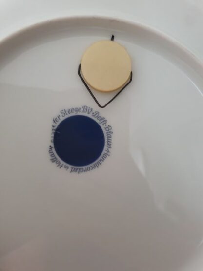 Vintage wandbord Delft Blauw handgeschilderd - Afbeelding 2