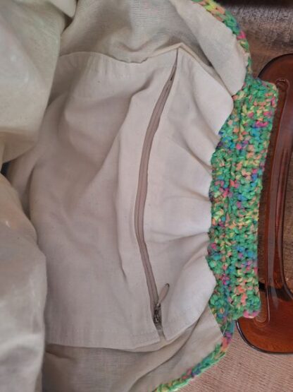 Vintage handtas gehaakt kleuren - Afbeelding 4