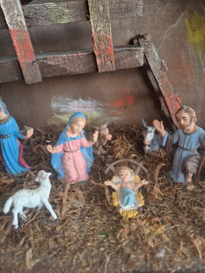 Vintage kerststal - Afbeelding 3