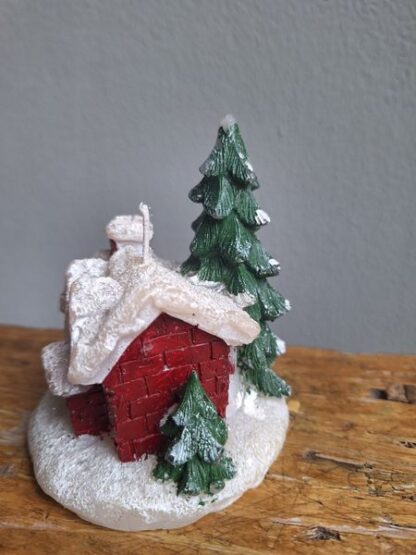 Vintage kerstkaarsje huis - Afbeelding 2