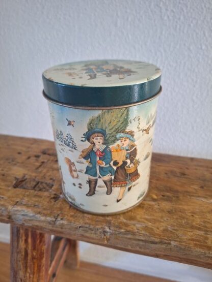 Vintage blikje winter