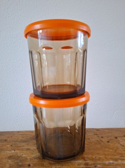 Vintage voorraadpotten rookglas