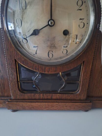 Vintage pendule tafelklok hout - Afbeelding 3