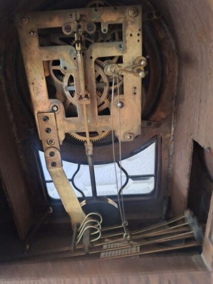 Vintage pendule tafelklok hout - Afbeelding 6