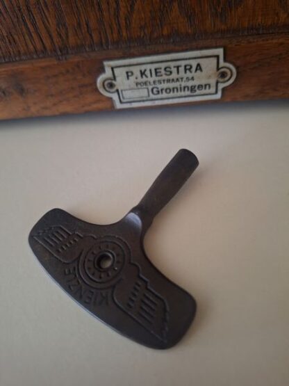 Vintage pendule tafelklok hout - Afbeelding 7