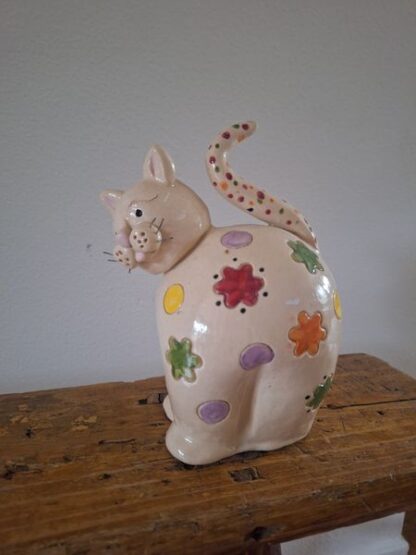 Vintage poezenbeeld keramiek - Afbeelding 2