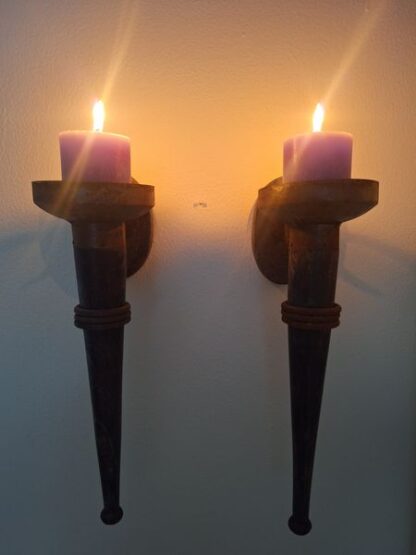 Vintage robuuste wandkandelaars