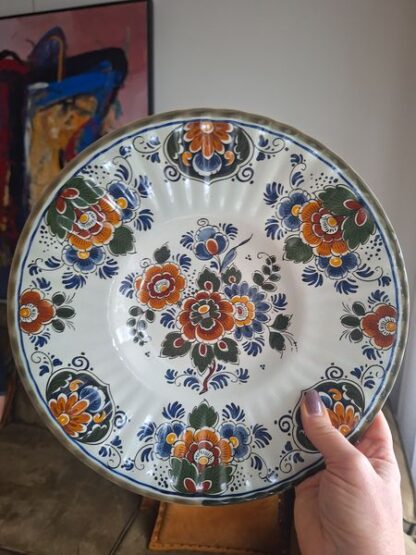 Vintage wandbord Delft polychroom