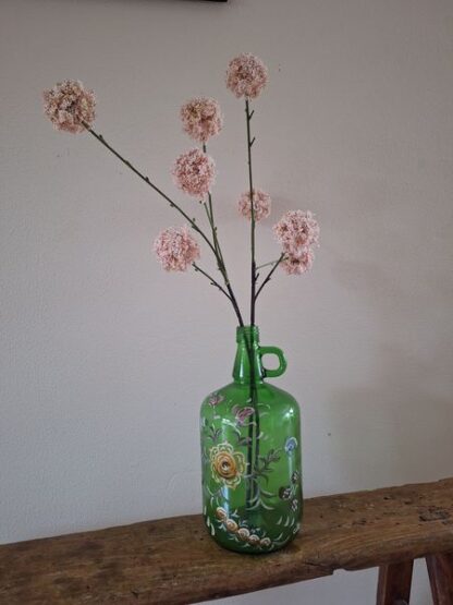 Vintage beschilderde vaas groen - Afbeelding 4