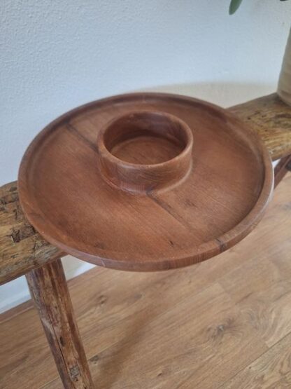 Vintage houten hapjesschaal Dansk