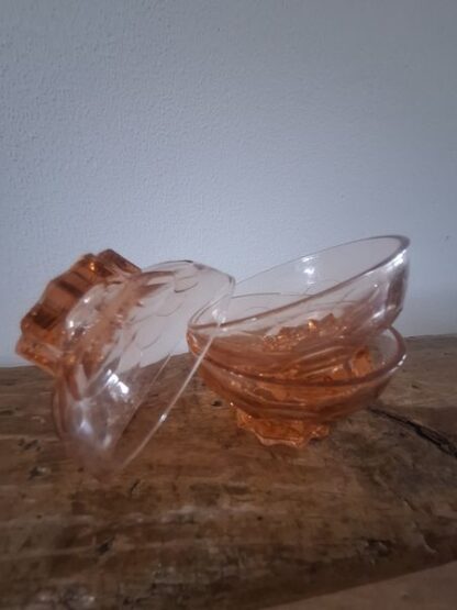 Vintage oranje bowlglaasjes