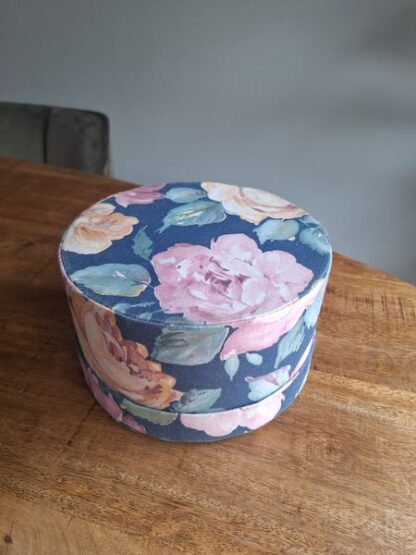 Vintage stoffen doos roosjes - Afbeelding 3