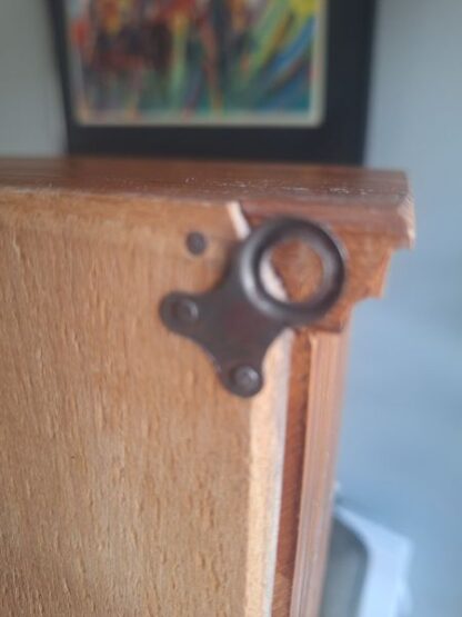 Vintage houten wandkastje - Afbeelding 7