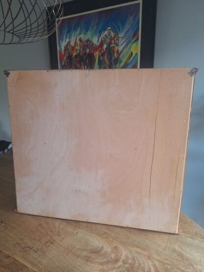 Vintage houten wandkastje - Afbeelding 8