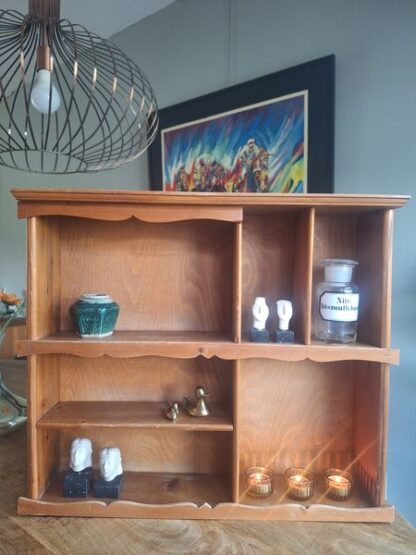 Vintage houten wandkastje - Afbeelding 10